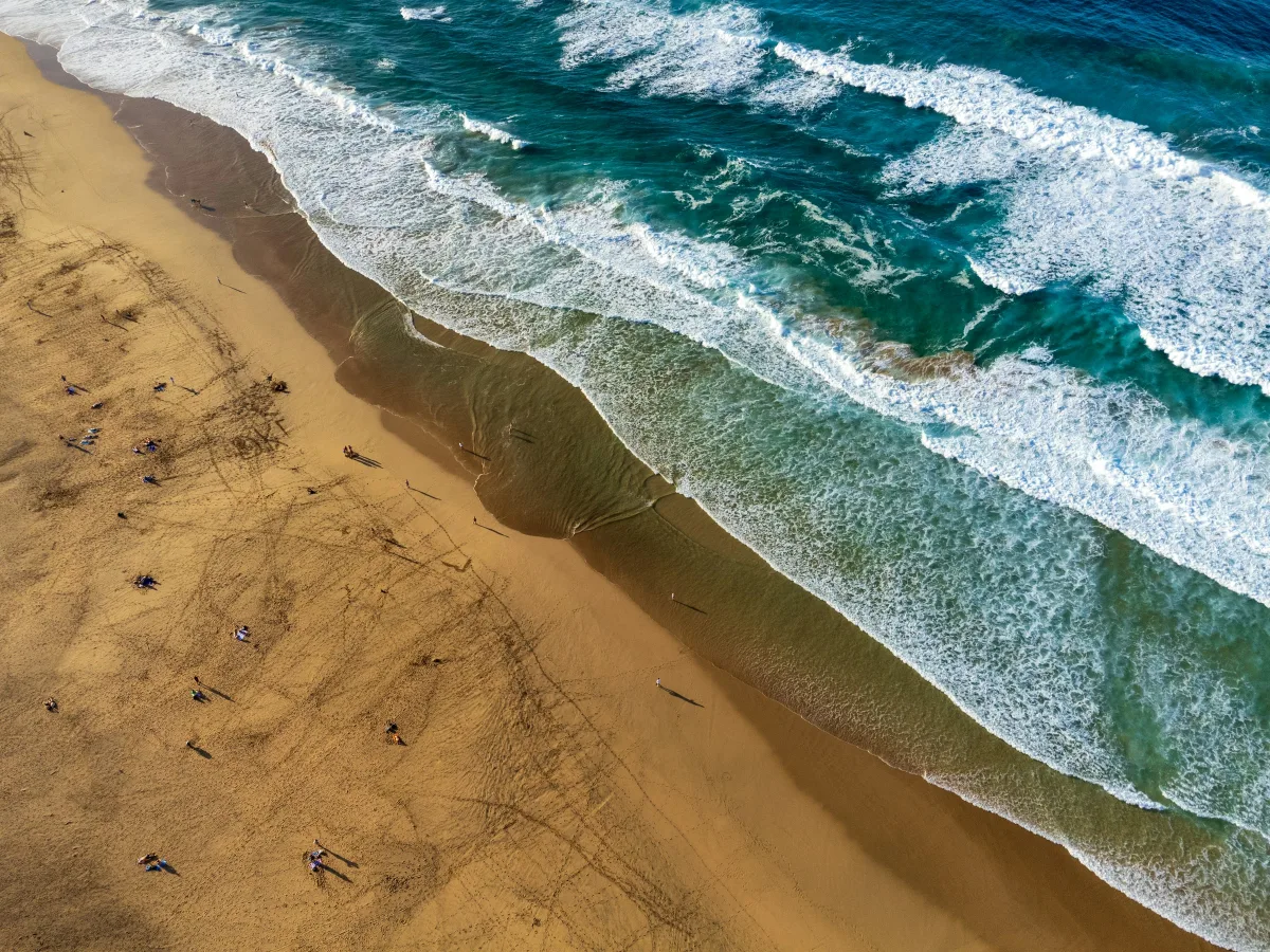 Playa de Cofete vista desde el aire